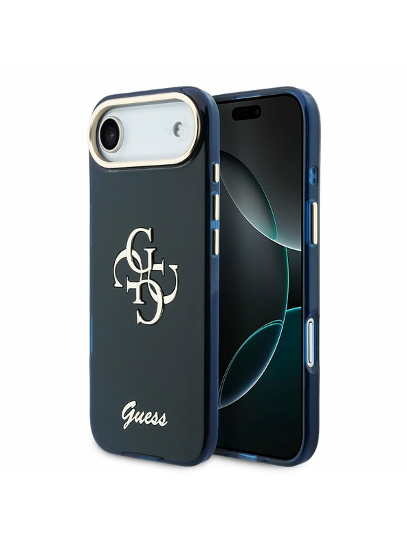 Guess Guess IML 4G Script Metal Logo Zadnji ovoj za iPhone Air Blue