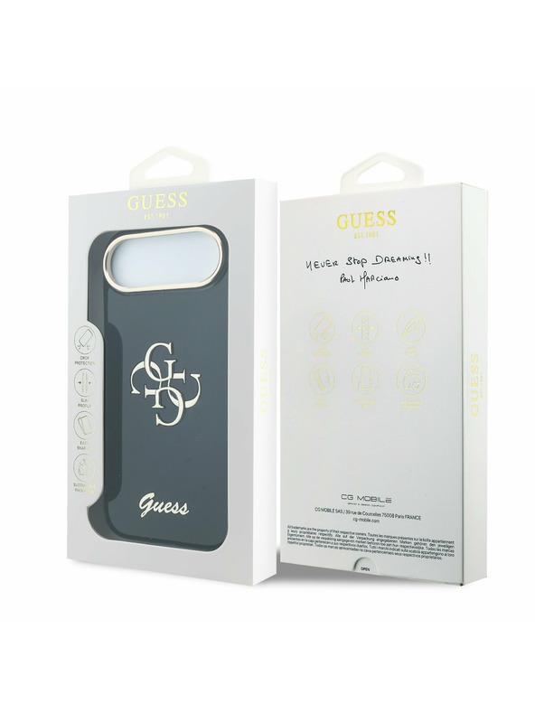 Guess Guess IML 4G Script Metal Logo Zadnji ovoj za iPhone Air Blue