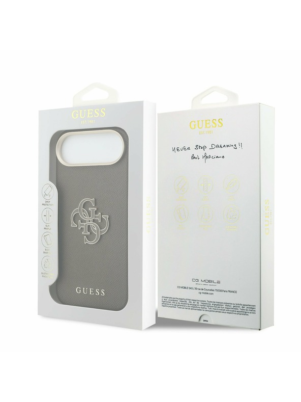 Guess Guess PU Resin Logo Zadnji ovoj za iPhone Air Brown