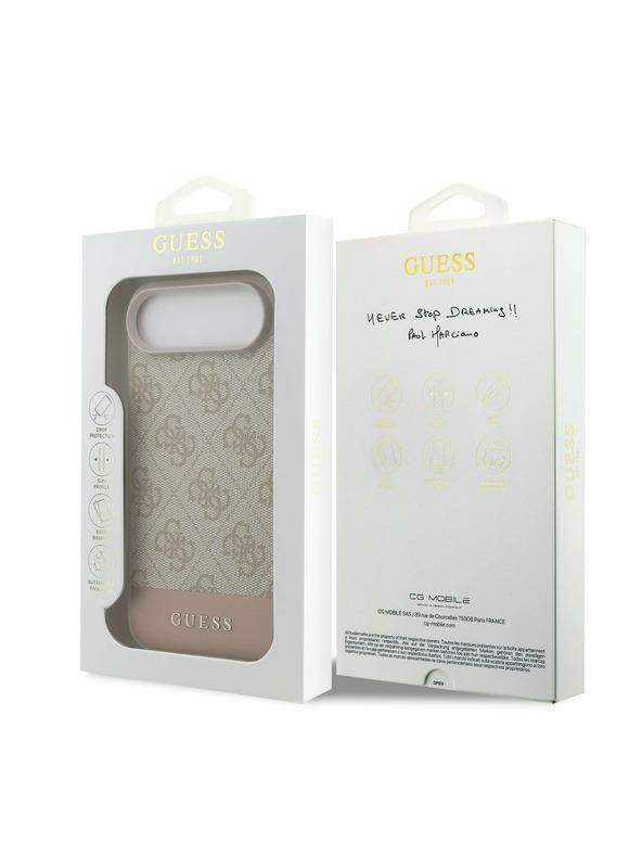 Guess Guess PU 4G Črta Zadnji Ohišje za iPhone Air Roza