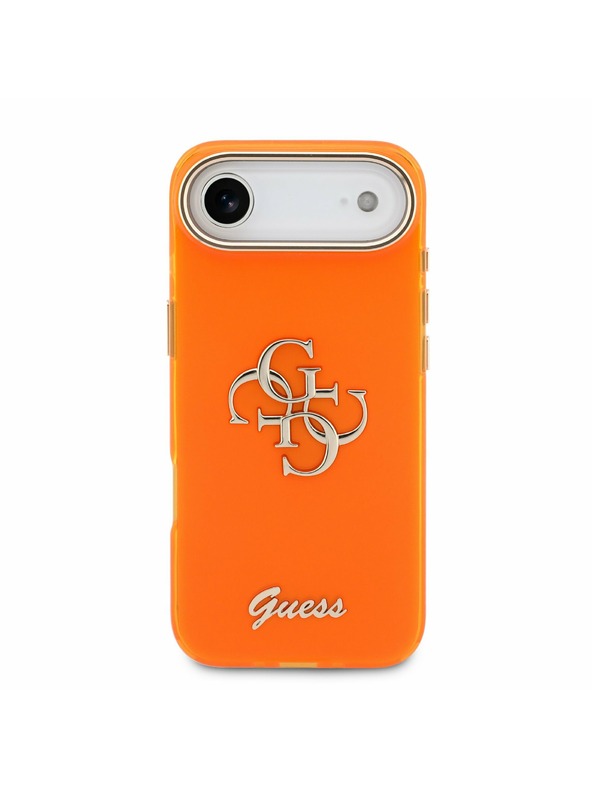 Guess Guess IML 4G Napis Metal Logotip Zadnji Ohišje za iPhone Air Oranžna
