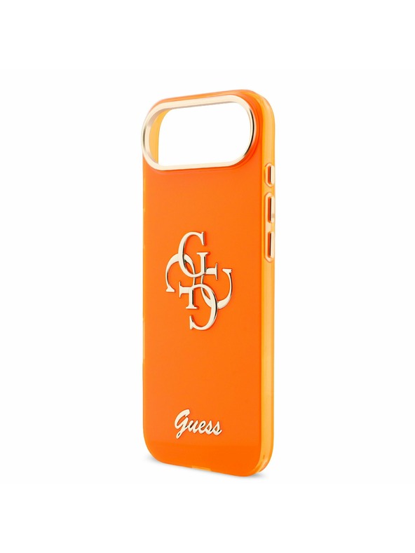 Guess Guess IML 4G Napis Metal Logotip Zadnji Ohišje za iPhone Air Oranžna