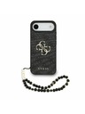 Guess Guess PU 4G Metal Logotip Trak Zadnji Ohišje za iPhone Air Črna