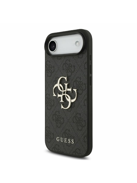 Guess Guess PU 4G Metal Logotip Trak Zadnji Ohišje za iPhone Air Črna