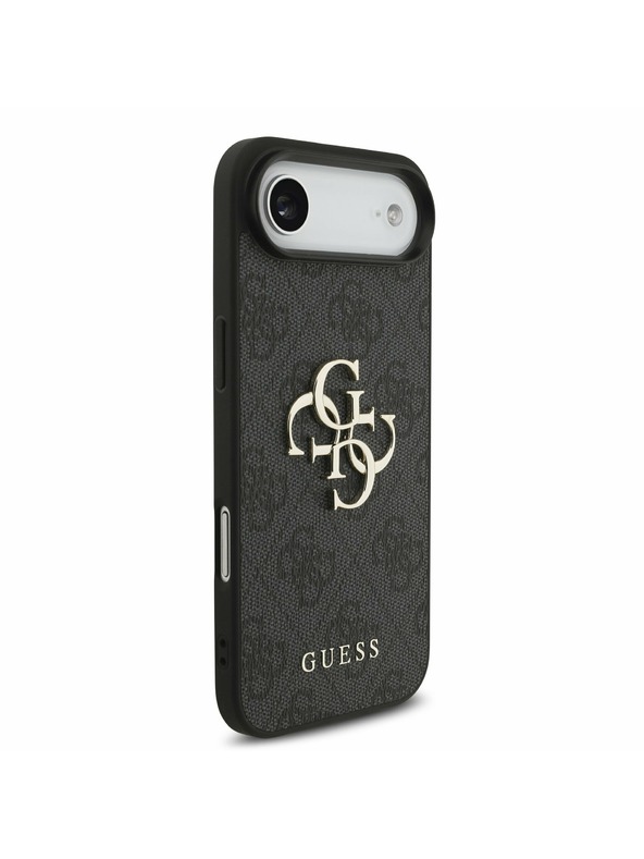 Guess Guess PU 4G Metal Logotip Trak Zadnji Ohišje za iPhone Air Črna