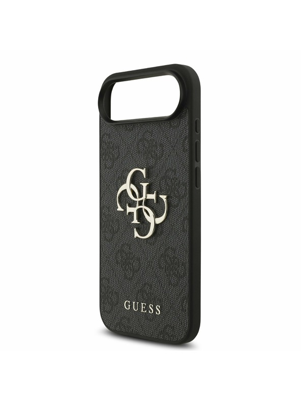 Guess Guess PU 4G Metal Logotip Trak Zadnji Ohišje za iPhone Air Črna