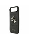 Guess Guess PU 4G Metal Logotip Trak Zadnji Ohišje za iPhone Air Črna