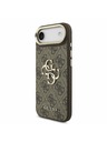 Guess Guess PU Usnjeni 4G Metal Logotip Zlati Okvir Zadnji Ohišje za iPhone Air Rjava