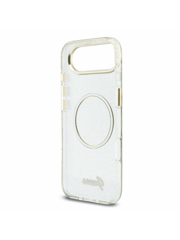 Guess Guess IML Blestečečni Napis Trak MagSafe Zadnji Ohišje za iPhone Air Prozorno