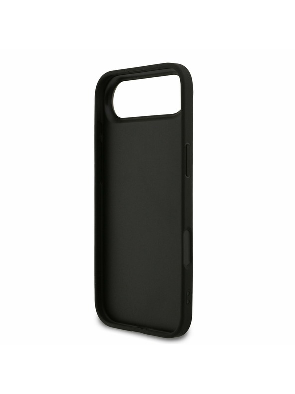Guess Guess PU Fiksni Blestečečni 4G Metal Logotip Zadnji Ohišje za iPhone Air Črna