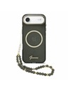 Guess Guess IML Blestečečni Napis Trak MagSafe Zadnji Ohišje za iPhone Air Črna