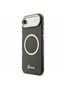 Guess Guess IML Blestečečni Napis Trak MagSafe Zadnji Ohišje za iPhone Air Črna