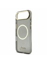 Guess Guess IML Blestečečni Napis Trak MagSafe Zadnji Ohišje za iPhone Air Črna