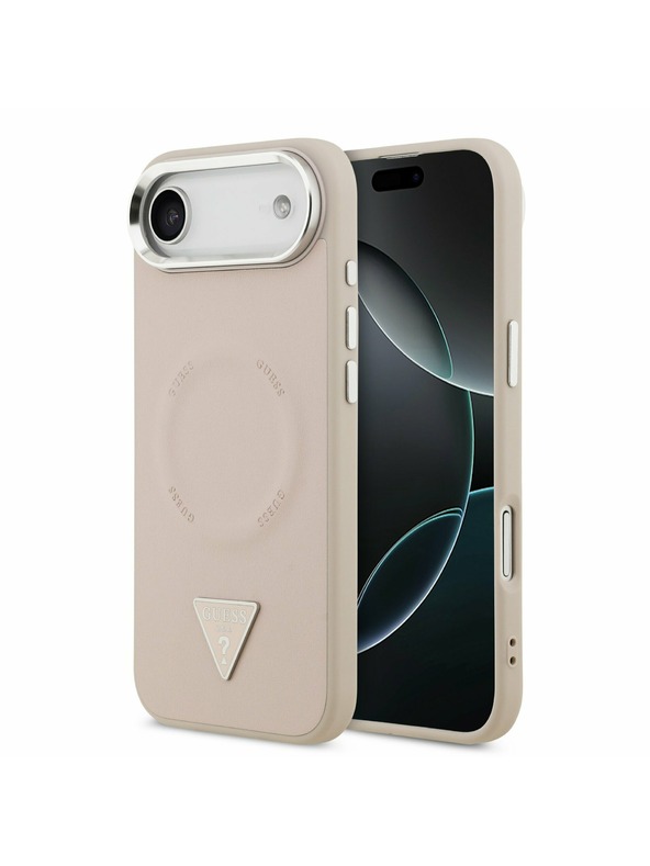 Guess Guess PU Usnjeni Trikotni Logotip MagSafe Zadnji Ohišje za iPhone Air Roza