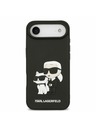 Karl Lagerfeld Karl Lagerfeld 3D Rubber Karl and Choupette Zadnji Ohišje za iPhone Air Črna
