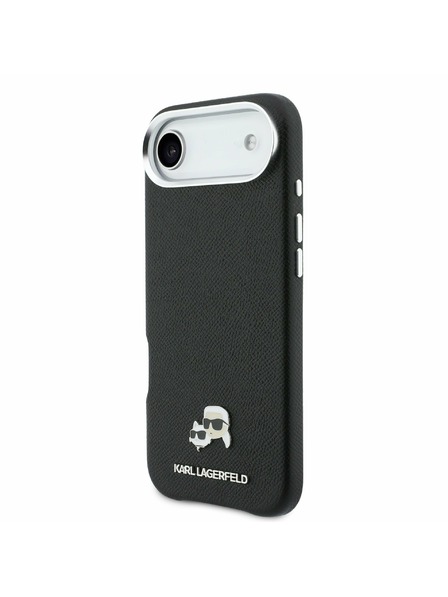 Karl Lagerfeld Karl Lagerfeld PU Karl and Choupette Heads Pins MagSafe Zadnji Ohišje za iPhone Air Črna