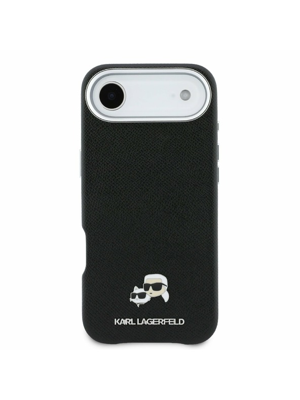 Karl Lagerfeld Karl Lagerfeld PU Karl and Choupette Heads Pins MagSafe Zadnji Ohišje za iPhone Air Črna