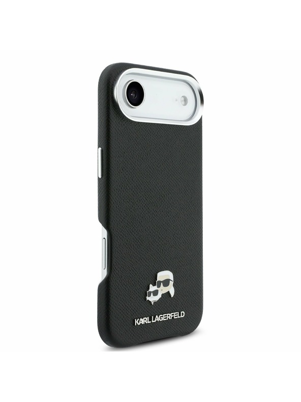Karl Lagerfeld Karl Lagerfeld PU Karl and Choupette Heads Pins MagSafe Zadnji Ohišje za iPhone Air Črna
