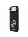 Karl Lagerfeld Karl Lagerfeld Liquid Silicone K&CH Sketch MagSafe Zadnji Ohišje za iPhone Air Črna