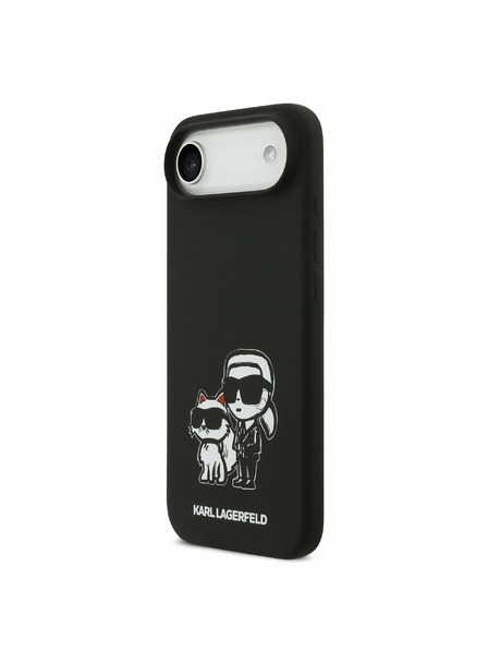Karl Lagerfeld Karl Lagerfeld Liquid Silicone K&CH Sketch MagSafe Zadnji Ohišje za iPhone Air Črna