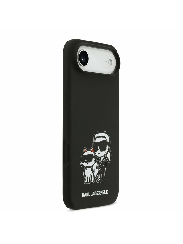 Karl Lagerfeld Karl Lagerfeld Liquid Silicone K&CH Sketch MagSafe Zadnji Ohišje za iPhone Air Črna