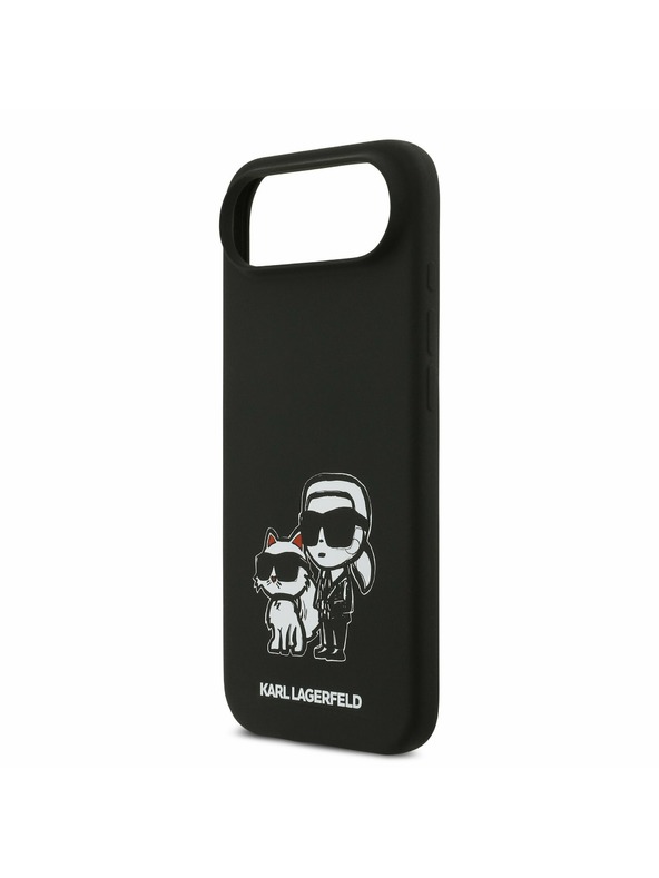 Karl Lagerfeld Karl Lagerfeld Liquid Silicone K&CH Sketch MagSafe Zadnji Ohišje za iPhone Air Črna