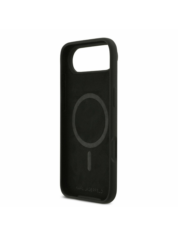 Karl Lagerfeld Karl Lagerfeld Liquid Silicone K&CH Sketch MagSafe Zadnji Ohišje za iPhone Air Črna