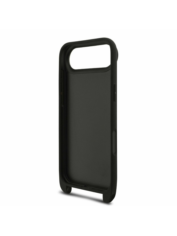 Karl Lagerfeld Karl Lagerfeld Saffiano Crossbody Trak Metal Karl and Choupette Zadnji Ohišje za iPhone Air Črna