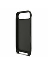 Karl Lagerfeld Karl Lagerfeld Saffiano Crossbody Trak Metal Karl and Choupette Zadnji Ohišje za iPhone Air Črna