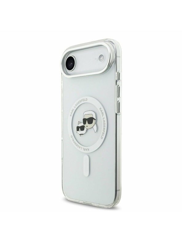 Karl Lagerfeld Karl Lagerfeld IML K&CH Heads Metal Frame MagSafe Zadnji Ohišje za iPhone Air Prozorno