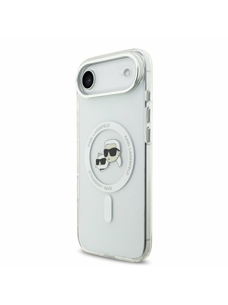 Karl Lagerfeld Karl Lagerfeld IML K&CH Heads Metal Frame MagSafe Zadnji Ohišje za iPhone Air Prozorno