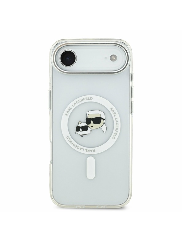 Karl Lagerfeld Karl Lagerfeld IML K&CH Heads Metal Frame MagSafe Zadnji Ohišje za iPhone Air Prozorno