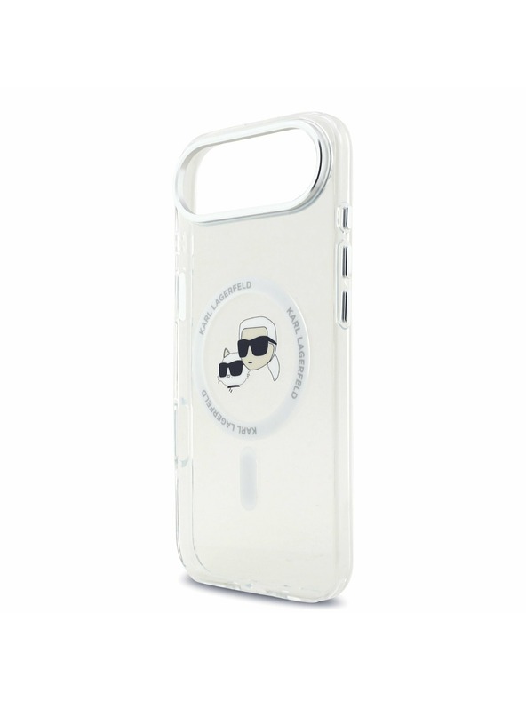 Karl Lagerfeld Karl Lagerfeld IML K&CH Heads Metal Frame MagSafe Zadnji Ohišje za iPhone Air Prozorno