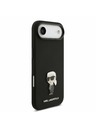Karl Lagerfeld Karl Lagerfeld Liquid Silicone Metal Ikonik Zadnji Ohišje za iPhone Air Črna