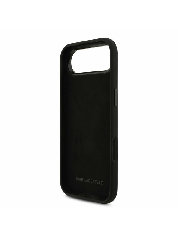 Karl Lagerfeld Karl Lagerfeld Liquid Silicone Metal Ikonik Zadnji Ohišje za iPhone Air Črna