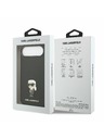 Karl Lagerfeld Karl Lagerfeld Liquid Silicone Metal Ikonik Zadnji Ohišje za iPhone Air Črna