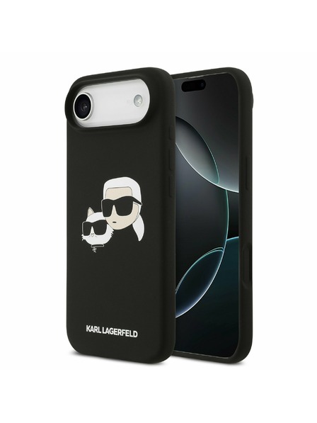 Karl Lagerfeld Karl Lagerfeld Liquid Silicone Double Heads MagSafe Zadnji Ohišje za iPhone Air Črna