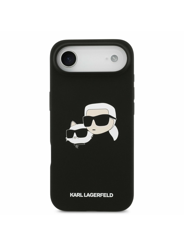 Karl Lagerfeld Karl Lagerfeld Liquid Silicone Double Heads MagSafe Zadnji Ohišje za iPhone Air Črna