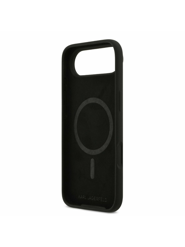 Karl Lagerfeld Karl Lagerfeld Liquid Silicone Double Heads MagSafe Zadnji Ohišje za iPhone Air Črna