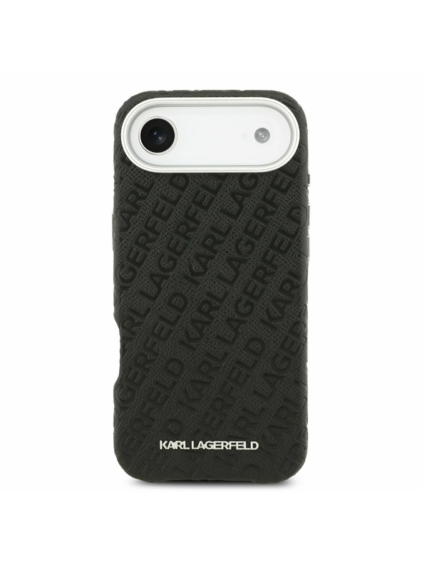 Karl Lagerfeld Karl Lagerfeld Grained PU Repeated Logo MagSafe Zadnji ovoj za iPhone Air Black