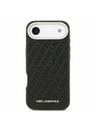 Karl Lagerfeld Karl Lagerfeld Grained PU Repeated Logo MagSafe Zadnji ovoj za iPhone Air Black