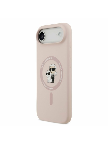 Karl Lagerfeld Karl Lagerfeld Liquid Silicone Karl and Choupette MagSafe Zadnji ovoj za iPhone Air Pink