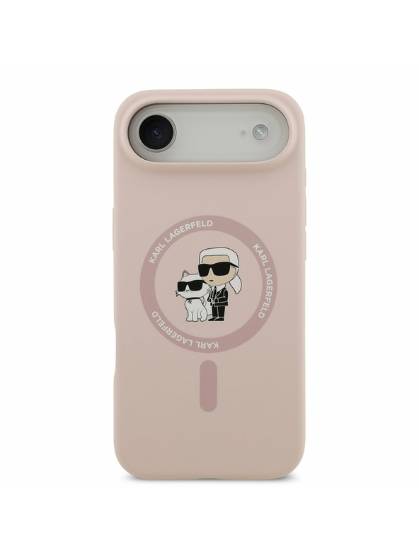 Karl Lagerfeld Karl Lagerfeld Liquid Silicone Karl and Choupette MagSafe Zadnji ovoj za iPhone Air Pink