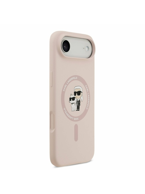 Karl Lagerfeld Karl Lagerfeld Liquid Silicone Karl and Choupette MagSafe Zadnji ovoj za iPhone Air Pink