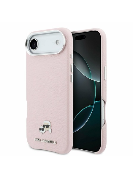 Karl Lagerfeld Karl Lagerfeld PU Karl and Choupette Heads Pins MagSafe Zadnji ovoj za iPhone Air Pink