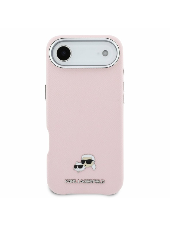 Karl Lagerfeld Karl Lagerfeld PU Karl and Choupette Heads Pins MagSafe Zadnji ovoj za iPhone Air Pink