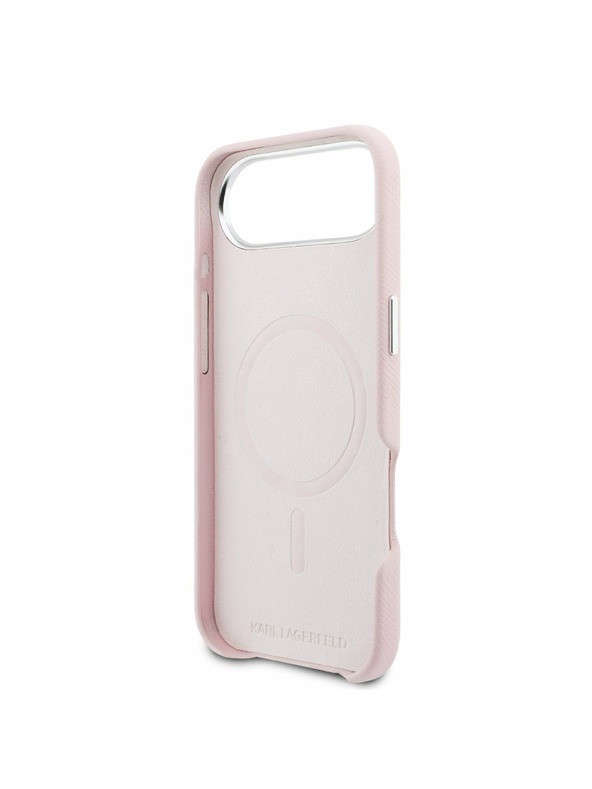 Karl Lagerfeld Karl Lagerfeld PU Karl and Choupette Heads Pins MagSafe Zadnji ovoj za iPhone Air Pink