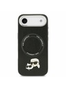 Karl Lagerfeld Karl Lagerfeld PU Karl and Choupette Heads Pins MagSafe Zadnji Ohišje za iPhone Air Črna