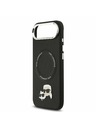 Karl Lagerfeld Karl Lagerfeld PU Karl and Choupette Heads Pins MagSafe Zadnji Ohišje za iPhone Air Črna