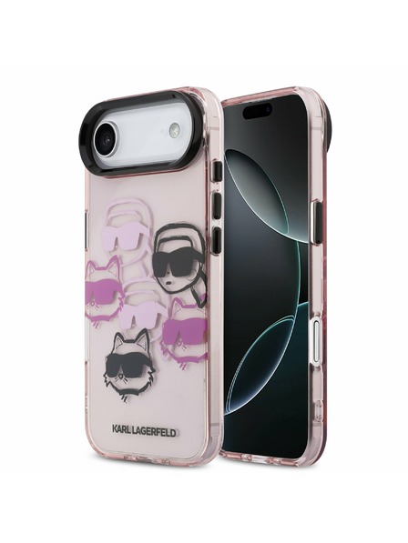 Karl Lagerfeld Karl Lagerfeld IML Multi K&CH Heads Zadnji ovoj za iPhone Air Pink